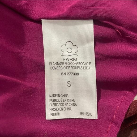 Farm Rio Size Small  Katalina Blouse Long Sleeve - Picture 9 of 9